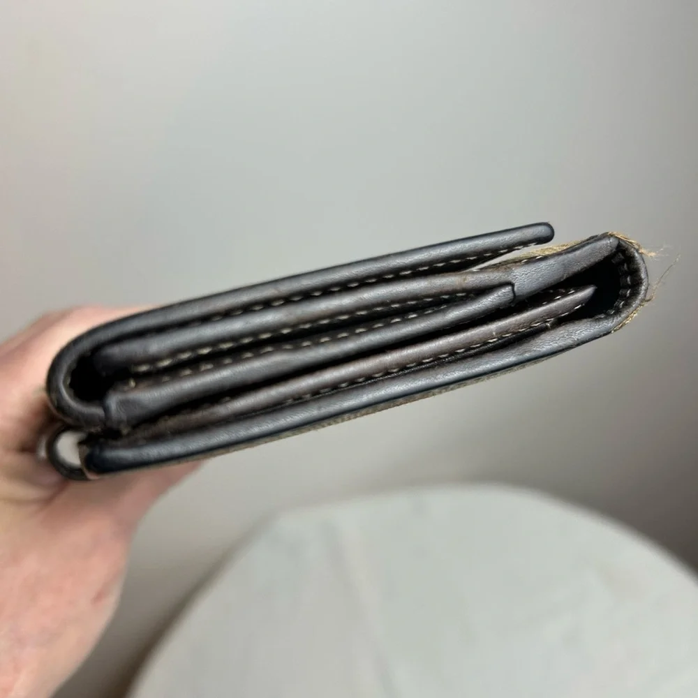 Gucci Authentic Canvas and Leather Wallet